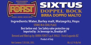 Forst Sixtus Doppel Bock January 2014