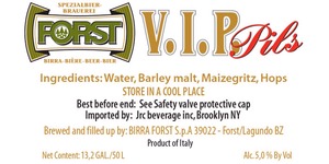 Forst V.i.p. Pils January 2014