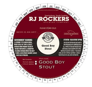 R.j. Rockers Brewing Company, Inc. Good Boy Stout January 2014