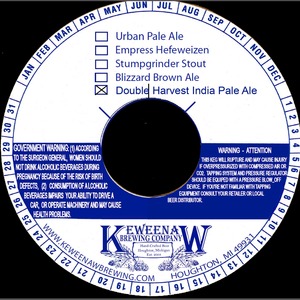 Keweenaw Brewing Company, LLC Double Harvest January 2014