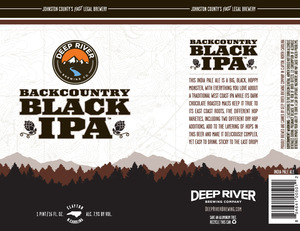 Deep River Brewing Company Backcountry Black IPA January 2014