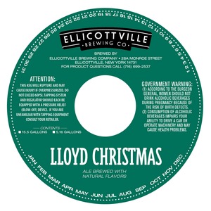 Ellicottville Brewing Company Lloyd Christmas January 2014