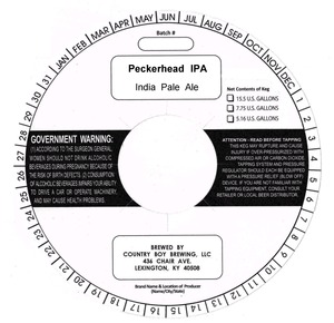 Country Boy Brewing Peckerhead IPA February 2014