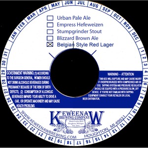 Keweenaw Brewing Company, LLC Belgian Style Red February 2014
