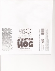 Only Child Brewing Double Attention Hog February 2014