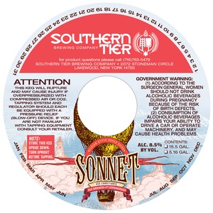 Southern Tier Brewing Company Sonnet February 2014