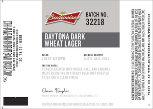 Budweiser Daytona Dark Wheat