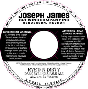 Joseph James Brewing Co., Inc. Rye'd N Dirty February 2014