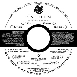 Anthem Brewing Company Special Release March 2014