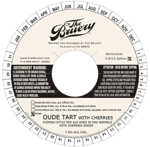 The Bruery Oude Tart (with Cherries) March 2014