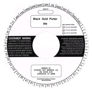 Country Boy Brewing Black Gold Porter March 2014