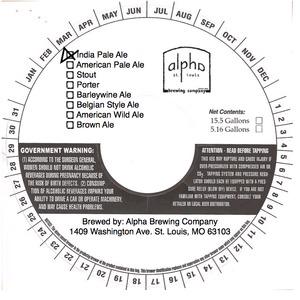 Alpha Brewing Company India Pale Ale March 2014