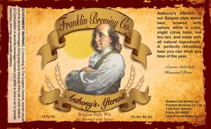 Franklin Brewing Company Anthony's After Wit