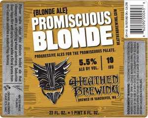 Heathen Brewing Promiscuous Blonde March 2014