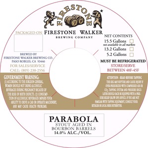 Firestone Walker Brewing Company Parabola March 2014