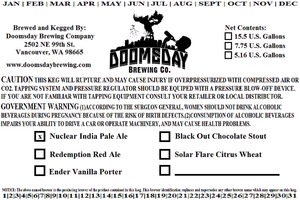 Doomsday Brewing Company Nuclear India Pale Ale