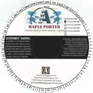 Argyle Brewing Company, LLC Maple Porter April 2014