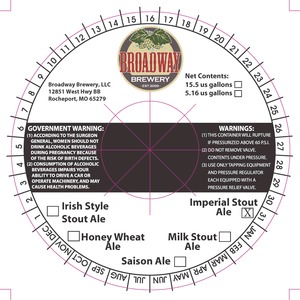 Broadway Brewery Imperial Stout Ale