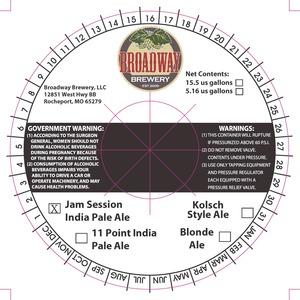 Broadway Brewery Jam Session India Pale Ale