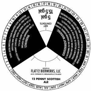 Flat 12 Bierwerks 12 Penny Scottish Ale April 2014