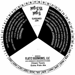 Flat 12 Bierwerks Clown Tears Extra Pale Ale April 2014