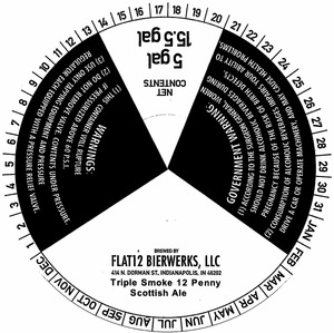 Flat 12 Bierwerks Triple Smoke 12 Penny Scottish Ale April 2014