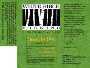 White Birch Brewing Double IPA April 2014