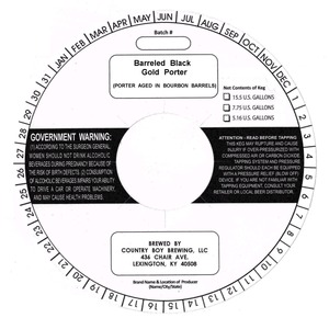 Country Boy Brewing Barreled Black Gold Porter April 2014