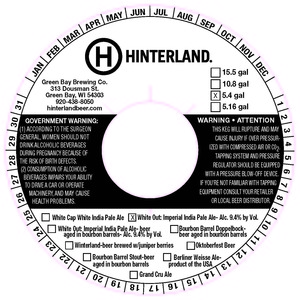 Hinterland White Out Imperial India Pale April 2014