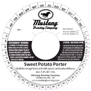 Mustang Brewing Company Sweet Potato Porter May 2014