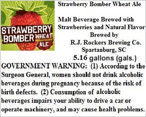 R.j. Rockers Brewing Company, Inc. Strawberry Bomber Wheat May 2014
