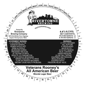Rivertowne Veterans Rooney's All American Beer