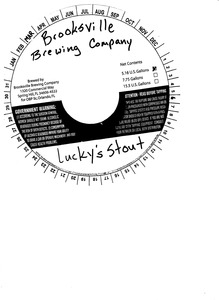 Brooksville Brewing Company Inc. Lucky's Stout May 2014