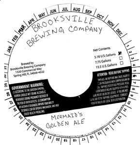 Brooksville Brewing Company Inc. Mermaid's Golden Ale May 2014