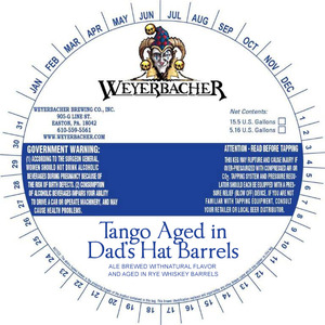 Weyerbacher Tango Aged In Dad's Hat Barrels