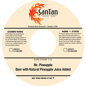 Santan Brewing Company Mr. Pineapple May 2014