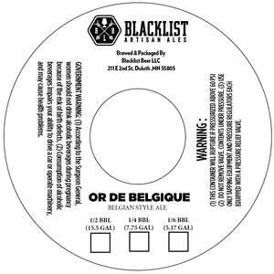 Blacklist Or De Belgique June 2014