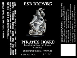 Pirate's Hoard Barrel Aged Imperial Brown Maple Ale June 2014