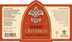 Valiant Brewing Company Criterion June 2014