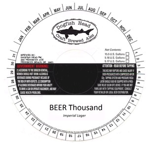 Dogfish Head, Inc. Beer Thousand