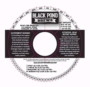 Black Pond Brews LLC American Pale Lager June 2014