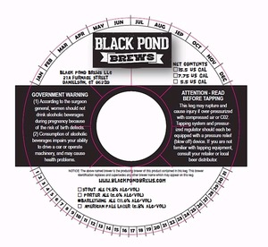 Black Pond Brews LLC Barleywine Ale June 2014