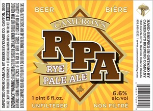 Cameron's Rye Pale Ale