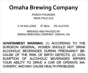 Omaha Brewing Company Porch Pounder