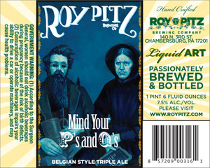 Roy-pitz Brewing Company Mind Your P's And Q's July 2014