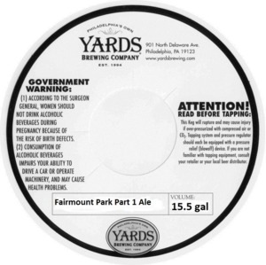 Yards Brewing Company Fairmount Park Part 1 Ale