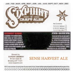 Sixpoint Craft Ales Sensi Harvest