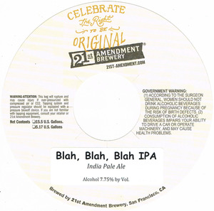 21st Amendment Brewery Blah Blah Blah