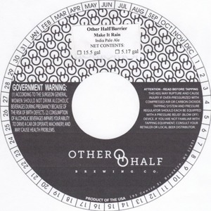 Other Half Brewing Co. Other Half/barrier Make It Rain