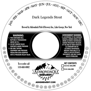 Adirondack Brewery Dark Legends Stout July 2014